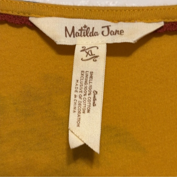 MATILDA JANE Yellow Red Floral Wrap Midi Dress Size XL - Picture 7 of 15